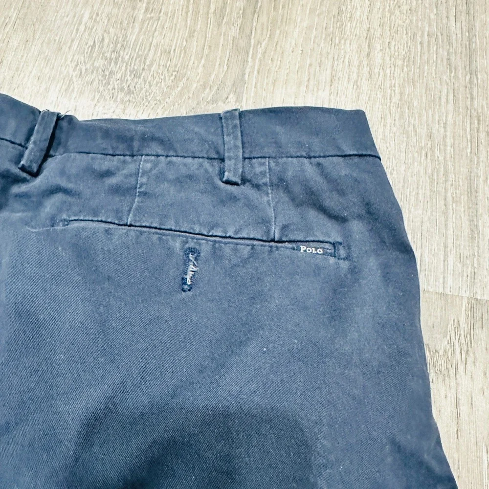 Polo Ralph Lauren‎ Pants Mens 38x32 Navy Stretch Straight Chino Pants Trousers